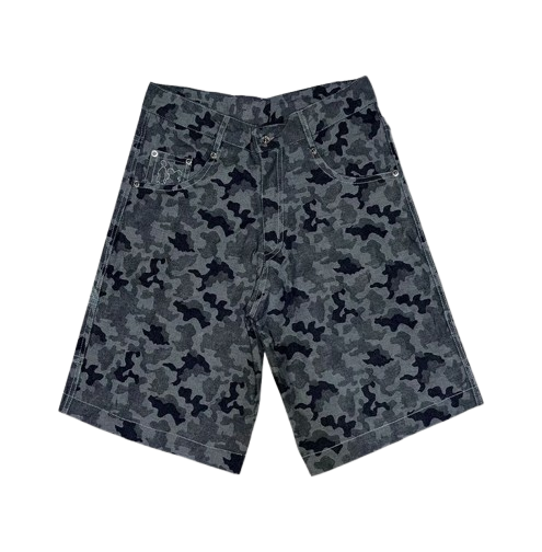 demin camo jorts