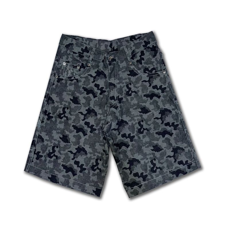 demin camo jorts